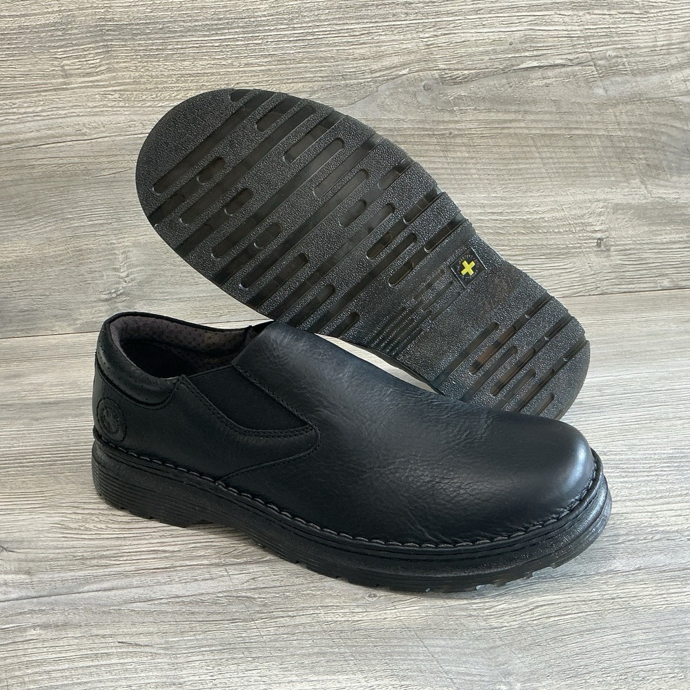 Dr. Doc Martens Orson Men's Black Leather Slip-On Cushioned Comfort Shoes US 13